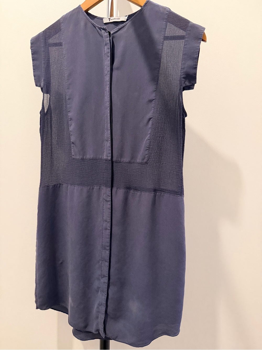 T by Alexander Wang Slate Blue Sleeveless Tunic
